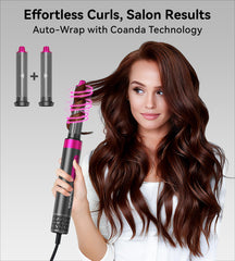 Househerb auto-wrap curlers 1-25 inch closeup highlights effortless soft curls.