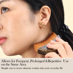 HOYECL Lymphatic massage nodes 24-point detail showing guided touch points for facial lymph pathways
