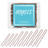 HOYOLS horquilla U marrón 5 cm para peinados firmes y fáciles de colocar.