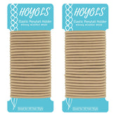 HOYOLS light blonde ponytail holders pack closeup shows soft elastic for everyday ponytails