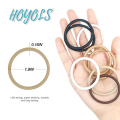 HOYOLS no-metal 4mm hair ties texture detail for snag-free styling