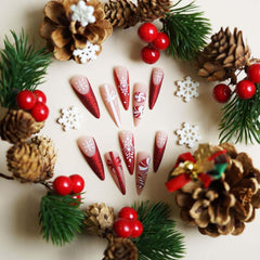 HPYFOI bow design nails offering elegant accent for gatherings