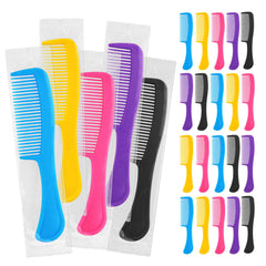 HQSLsund bulk colorful combs, individually wrapped, ideal for hotels and shelters.