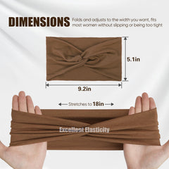 HSEM wide thick elastic band headbands offer soft, stretchy comfort for all-day wear.