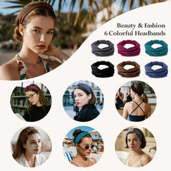 HSEM black knotted headband keeps flyaways in place during workouts
