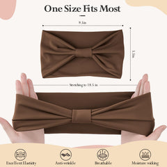 HSEM burgundy knot headband for makeup routines and spa moments