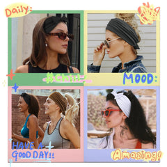 Huachi Bow Headband fabric close-up highlights soft stretch and comfort.