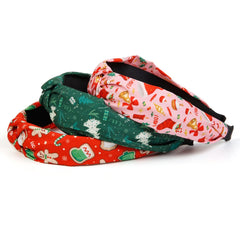 Huachi Christmas Headbands pink candy-stocking—whimsical styling for holiday gatherings.