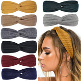 Huachi headband twist-knot design keeps hair off face during workouts.