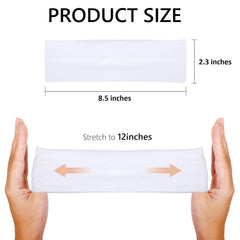 Huachi headbands 2-3 inch width demonstrates classic but comfortable sizing.