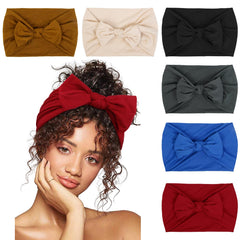 Huachi headbands women's cute bow pack in six colors for all-day hair control.