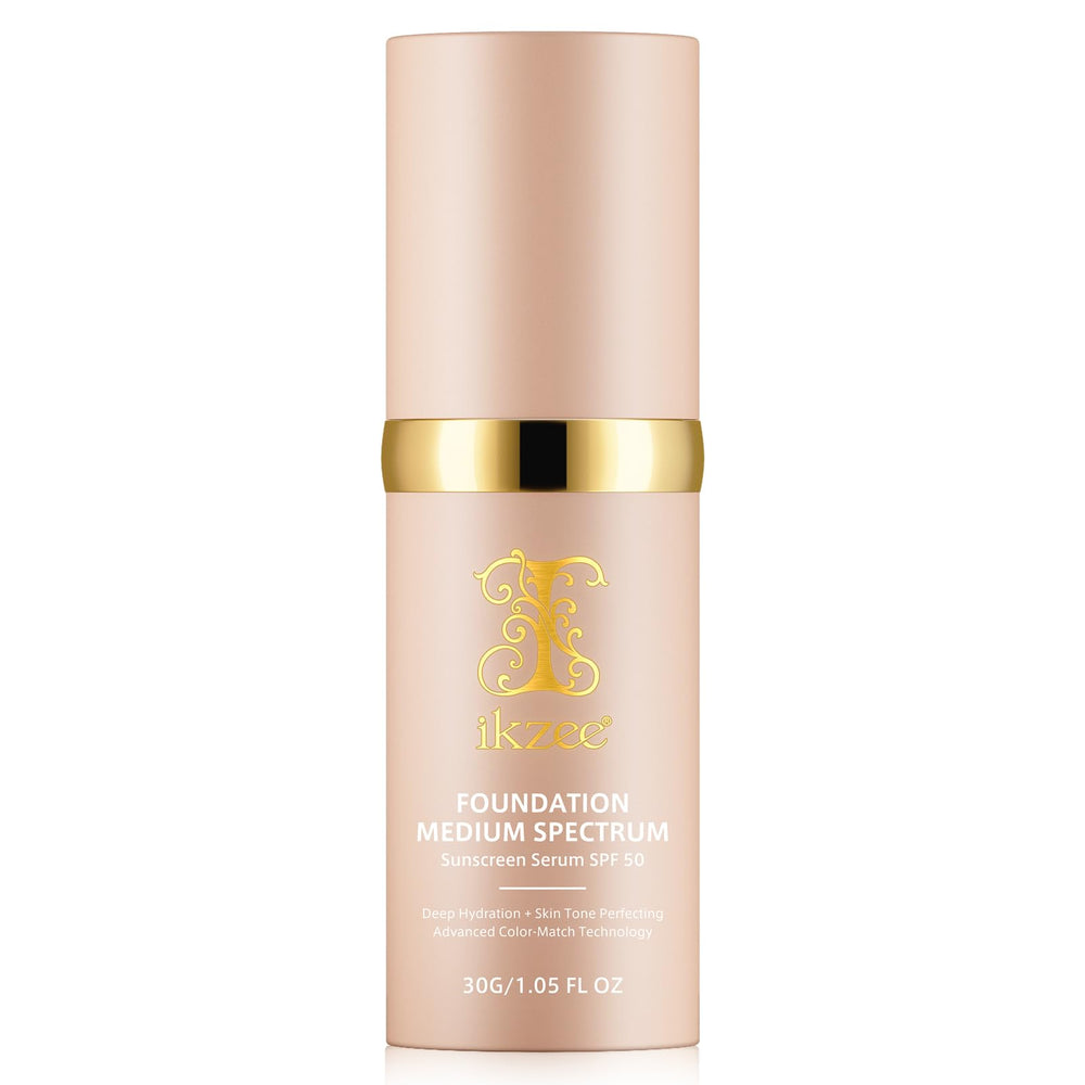 HUALIJIA Foundation 4in1 swatch demonstrates adaptive medium tone coverage for daily skin perfection.