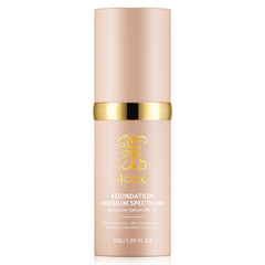 HUALIJIA Foundation 4in1 swatch demonstrates adaptive medium tone coverage for daily skin perfection.
