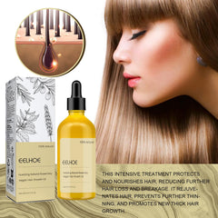 HuaQing scalp application scene showing oil absorption and care.