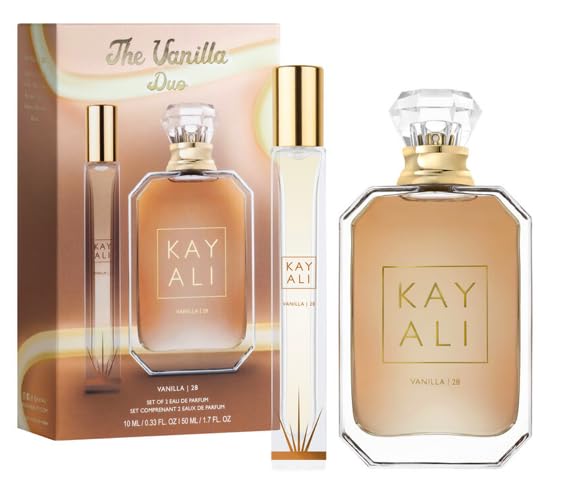 Huda Kayali Vanilla 28 50ml bottle for everyday layering with warm gourmand notes