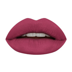 Huda Beauty Trophy Wife lip application shows smooth, even color.