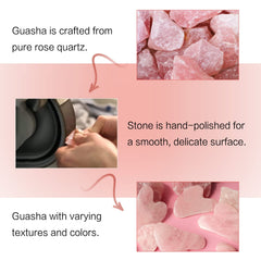 huefull Gua Sha rose quartz face tool used with facial oil for glide