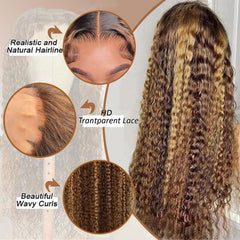 Huirslex 13x6 lace front natural hairline with baby hairs for seamless blend.