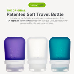 humangear GoToob+ wide opening for easy filling and cleaning on trips.