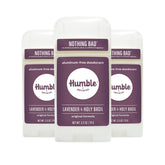 Humble Brands Original Formula deodorant bottle illustrating aluminum-free odor control.