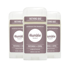 Humble Brands Original Formula deodorant stick front label highlighting aluminum-free odor control.
