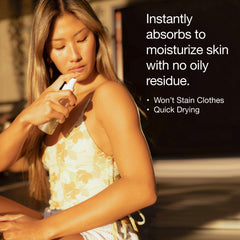 HUME SUPERNATURAL applying oil after shower for smooth, residue-free skin