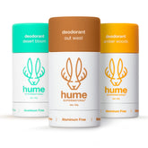 Hume Supernatural Desert Bloom bottle shows aluminum-free, all-day freshness.
