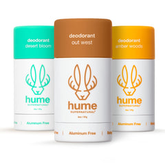 Hume Supernatural Desert Bloom bottle shows aluminum-free, all-day freshness.
