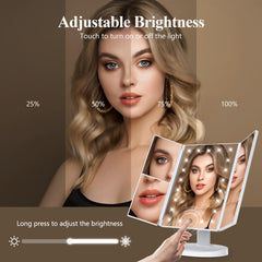 HUONUL makeup mirror 10X magnification for ultra-close inspection of skin and makeup edges.