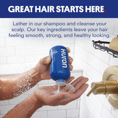 Huron Clean Citrus Woods bottle pour highlights lightweight hydration and easy distribution.