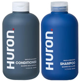 Huron Hair Duo shampoo bottle offers daily cleanse with a refreshing scent.