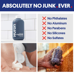 Huron Men’s Conditioner duo-pack display emphasizes value and a vegan, cruelty-free formula.