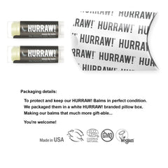 Hurraw Moon Night blue chamomile ingredient highlights soothing lip care during nightly use.