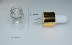 Hustar 1ml dropper bottle with clear glass for cuticle oil samples