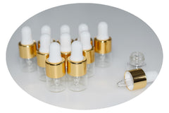 Hustar 1ml clear glass dropper bottle designed for travel oil samples