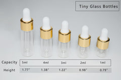 Hustar 2ml clear glass dropper bottle ideal for travel oils.