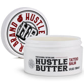 Hustle Butter Deluxe tattoo balm 5oz tube for aftercare and moisturized healing.