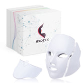 HXDZFX LED facial mask front view for at-home skin therapy and convenience.