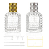 HXRYAGi 2Pack 50ml clear glass perfume bottles for easy viewing and spill-free travel.
