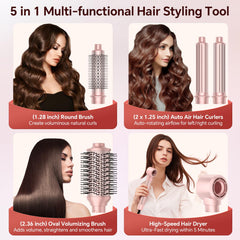 HydraStyl auto-wrap curling barrels for easy, burn-free curls.