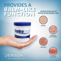 Hydrolatum Moisturizing Cream Tub application on arm demonstrates quick absorption.