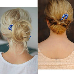 HYFEEL tortoise-shell close-up shows glossy finish and sturdy design for elegant chignon.