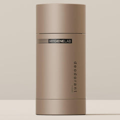 HygieneLab fragrance-free deodorant packaging close-up for daily use