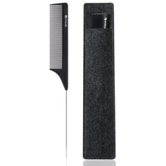 HYOUJIN carbon hair rat tail comb pintail for precise sectioning and styling.