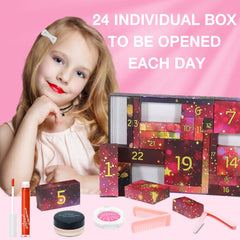 Hywestger makeup advent calendar 2025 box-inside reveals varied makeup assortment daily