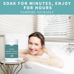 Hznxolrc Organic SLSA powder with label for skin-friendly bath cosmetics.