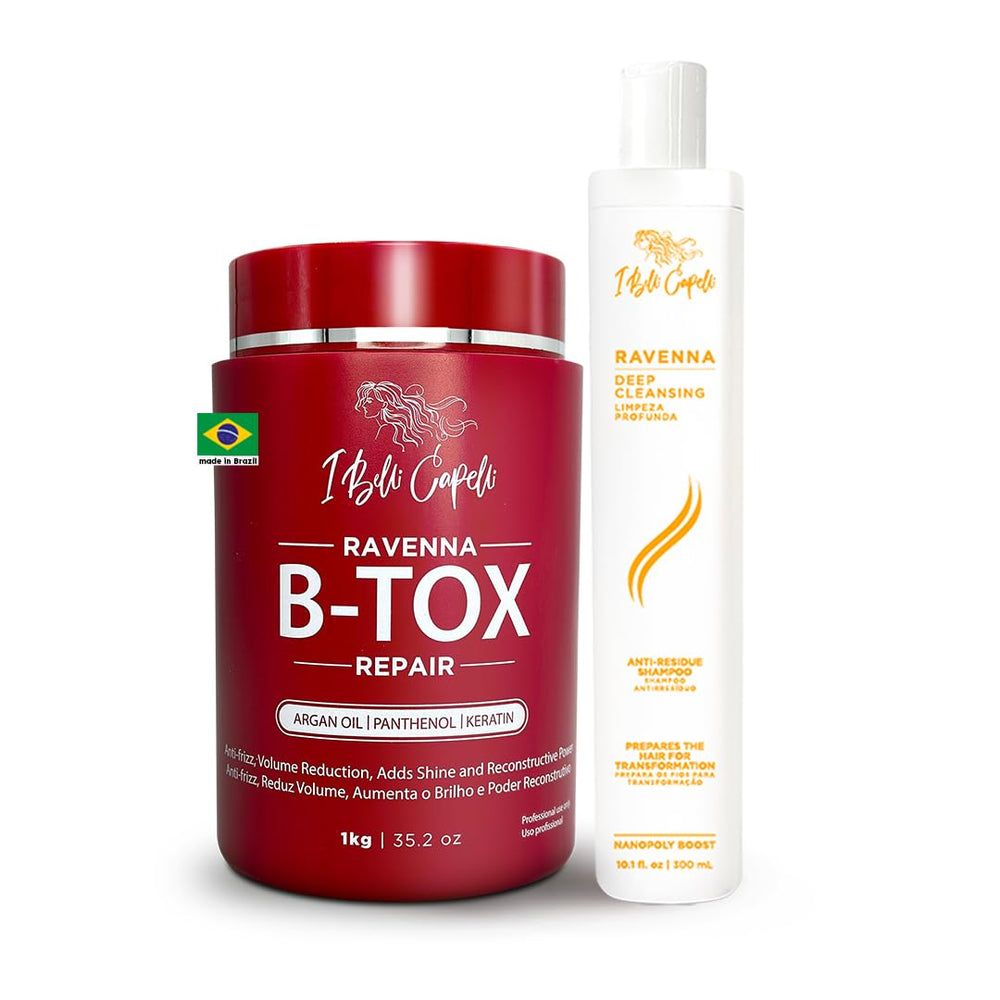 I Belli Capelli Ravenna Hair Treatment Kit overview showing products.