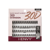 i•ENVY 30D cluster lashes pre-fanned application for quick, glamorous volume.
