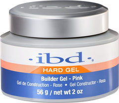 IBD LED/UV hard gel pink bottle enables quick curing for durable extensions.