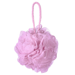 iboodi pink mesh bath sponge close-up texture highlights gentle exfoliation benefits